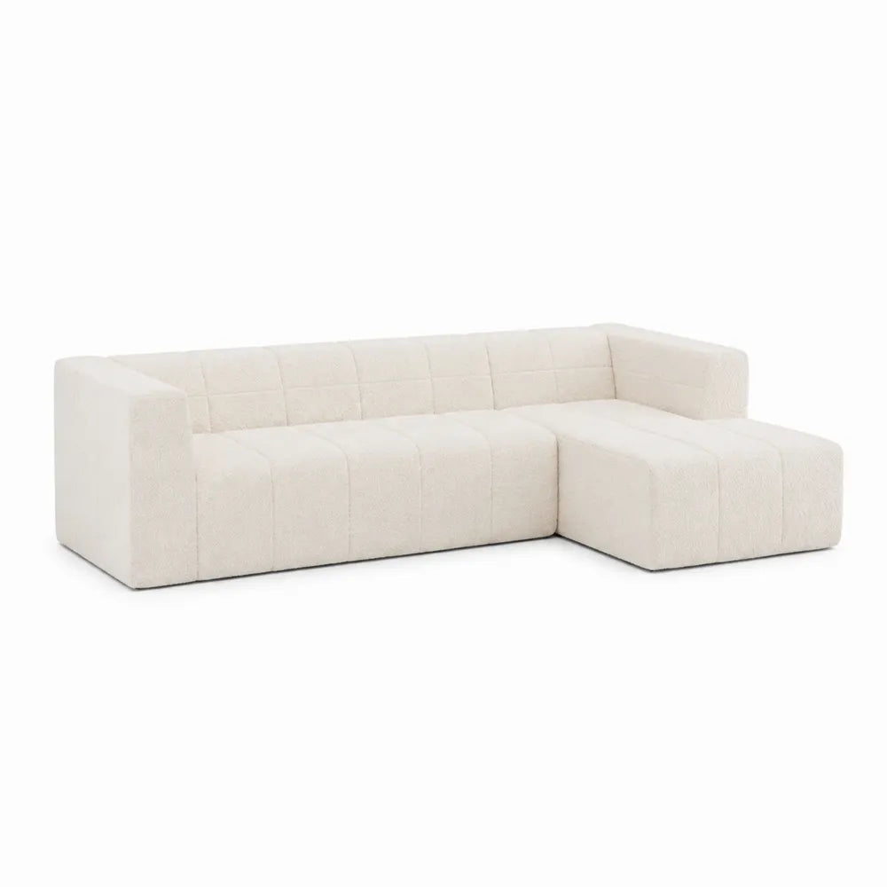 Ecksofa aus Stoff L-Form 290cm Beige