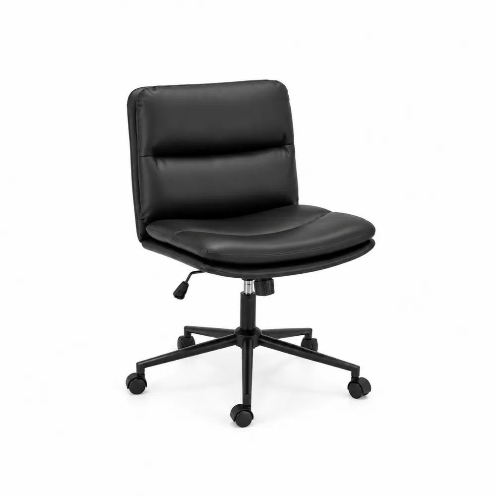 Bürostuhl Schwarz Kunstleder Höhenverstellbar