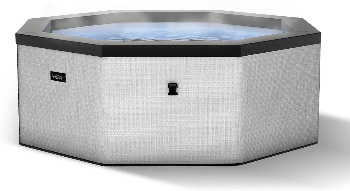 Foam Spas Wave Eco, 6 Personen, Strapazierfähiges PVC-Material, Tragbarer Outdoor-Hot Tub mit schneller Aufheizung, Einfacher Aufbau, Como
