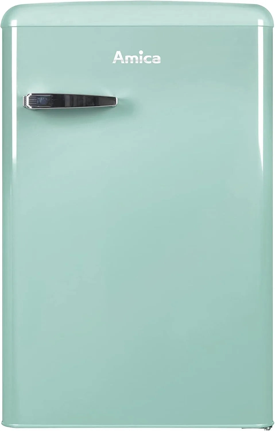 Amica Kühlschrank VKS 15623, 1 M Retro Vollraum, Breite 88cm, x 55cm, x 62cm, Fresh Mint, Retro-Design, Mini