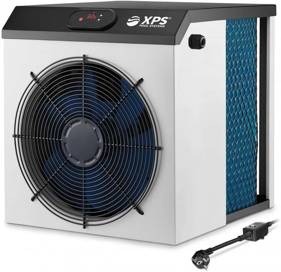 Pool XPS-35, Wärmepumpe 3,5kW bis zu 12m³, COP 5,5, Energieeffiziente Poolheizung für Aufstellbecken, Ultrakompakte Poolheizung
