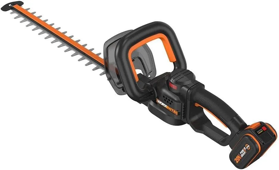 Worx Heckenschere WG263E, 27mm Zahnabstand –inklusive. 4Ah Akku & Ladegerät, Nitro Akku 20V –gleichmäßige Schnitte mit weniger Vibration
