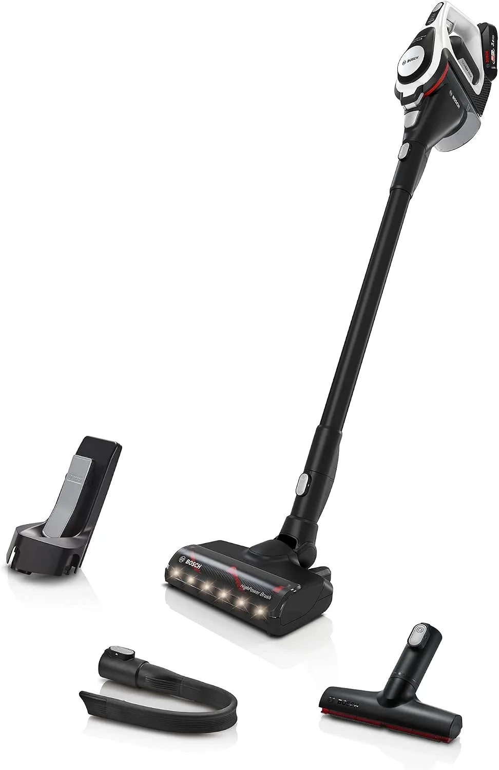 Bosch Akku-Staubsauger Gen2 BKS8214W, bis 45 Min Laufzeit, austauschbarer Akku, automatische Anpassung an alle Bodenarten, weiß, Unlimited Serie 8
