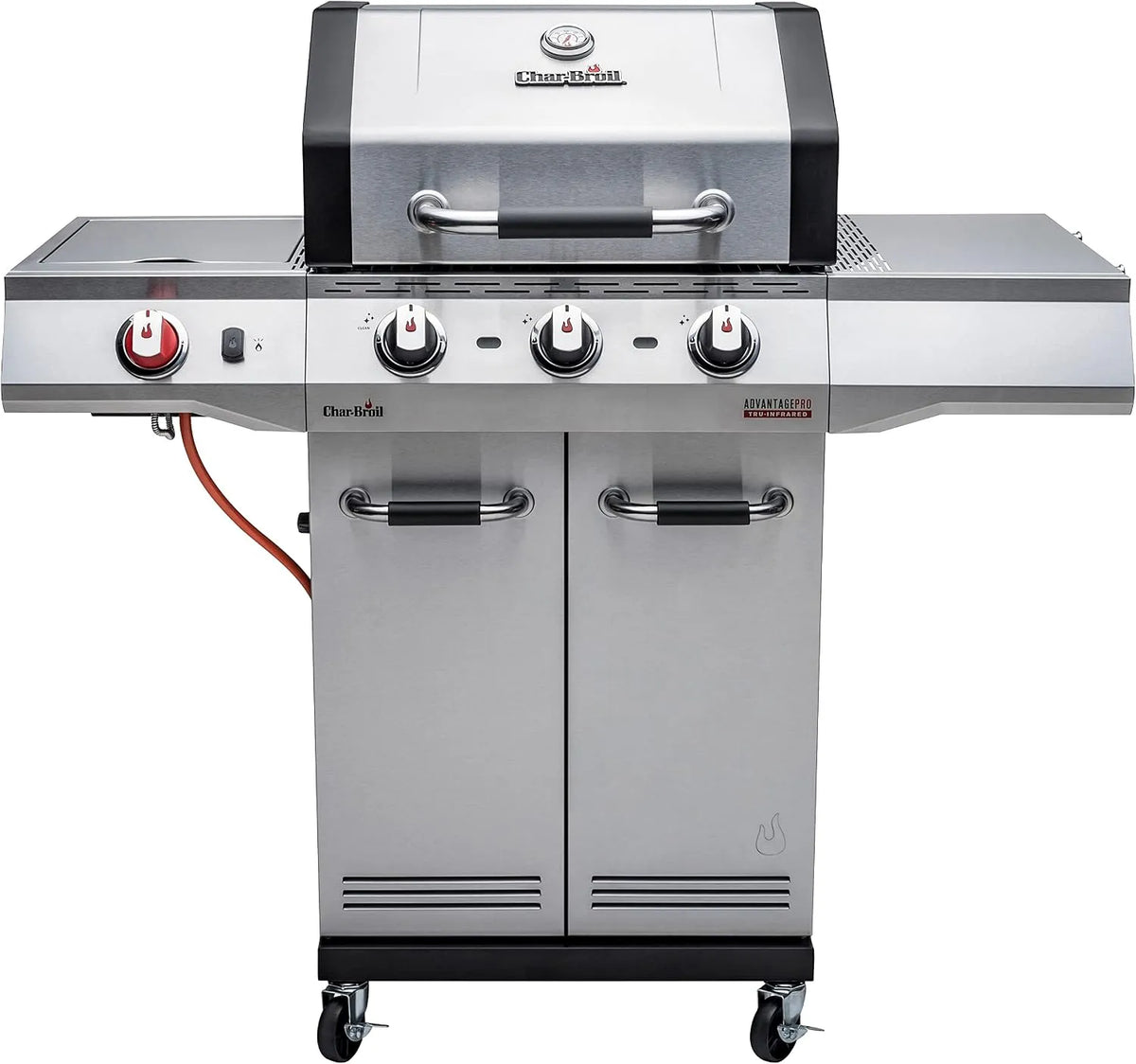Char-Broil Gasgrill, 3 Brenner, TRU-Infrared Technology, Ideal für draußen, Terrasse, Advantage PRO S, 900°C Sear-Brenner, Gusseisen Roste, Garten