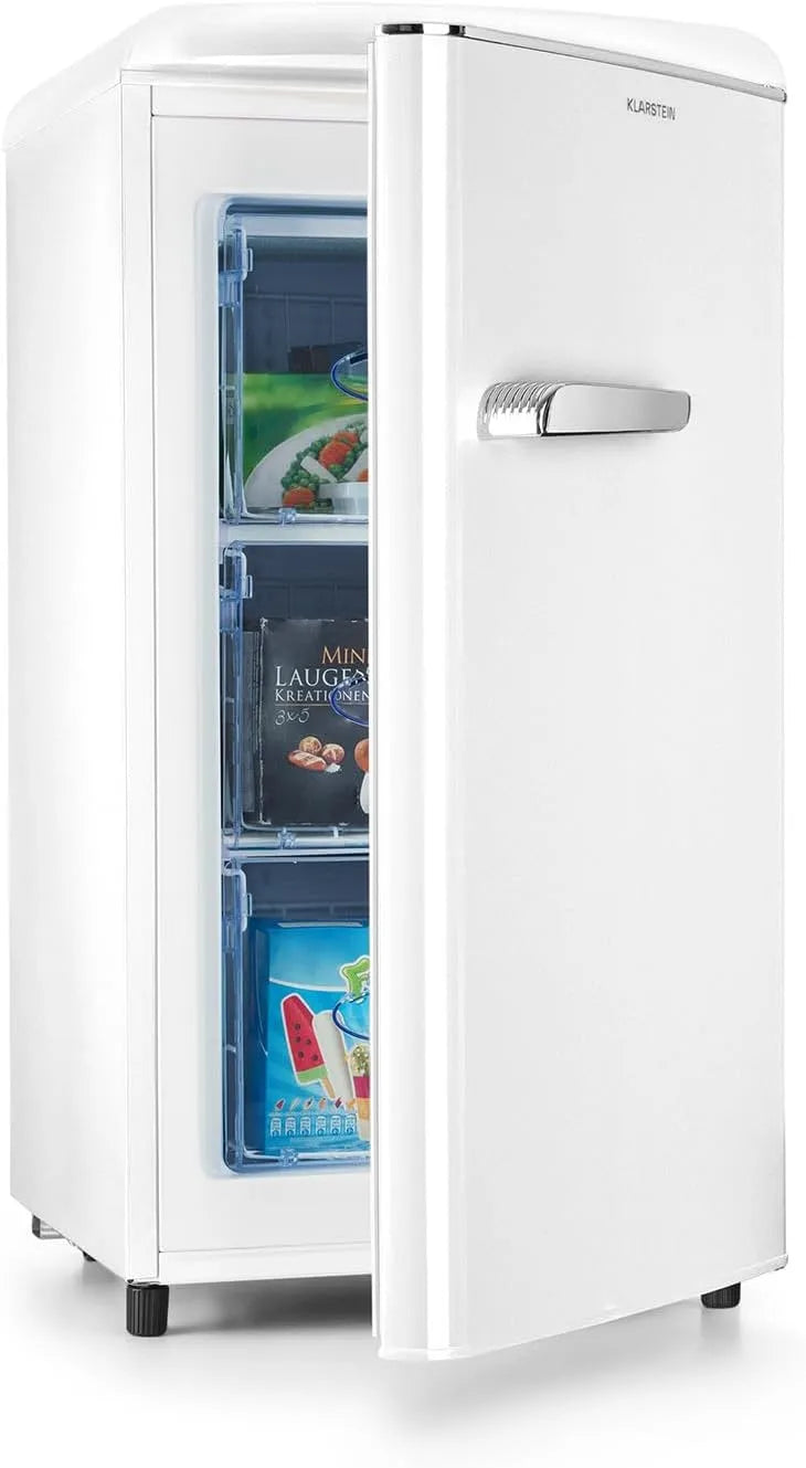 Klarstein Gefrierschrank, Thermostat mit 5 Stufen, 3 Einschübe, in freistehender Ausführung, creme, Fassungsvermögen 60 Liter Gesamtvolumen, Laika