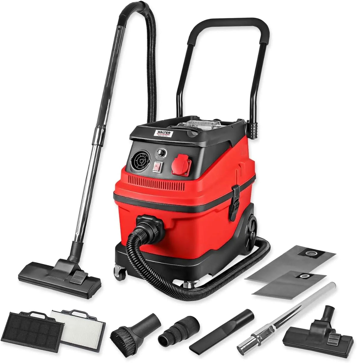 Nass-/Trockensauger, Staubsauger WALTER Industries, WALTER Industriestaubsauger 3-in-1 mit Wasserfilter, Leistung 1600 W, Spannung 230 V