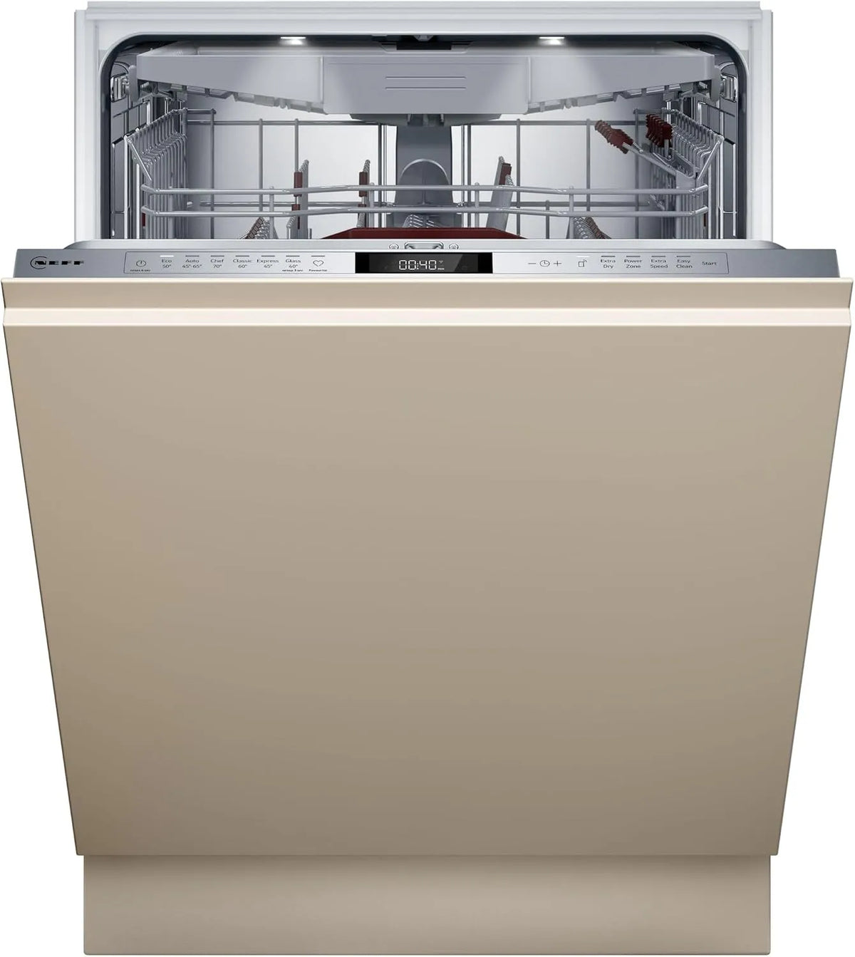 Neff Geschirrspüler S157ECX17E, N 70, vollintegrierbar 60 cm, Flex 2 Korbsystem, 14 Maßgedecke, Smart Start, Made in Germany, Time Light, Home Connect