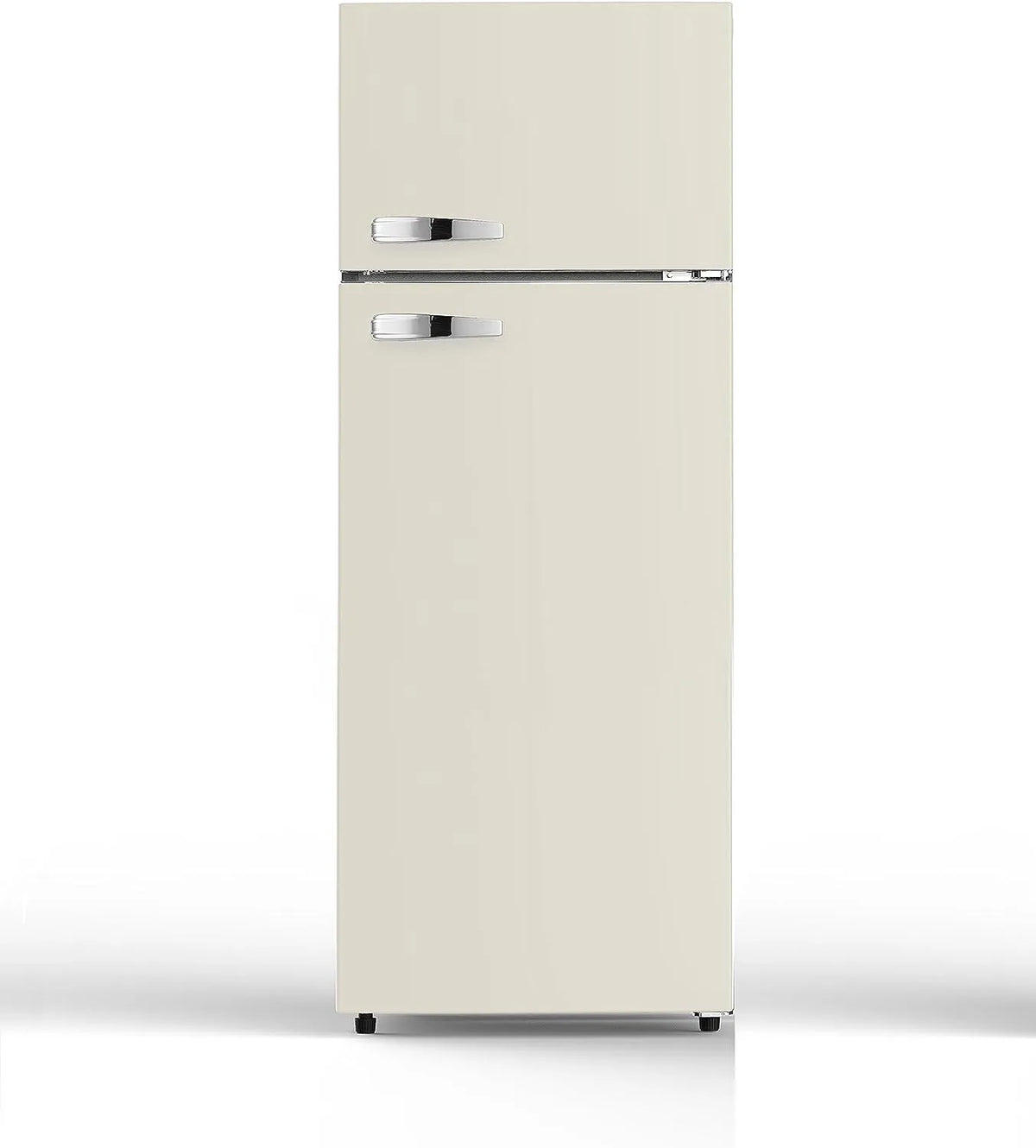 PKM Kühl-Gefrierkombination GK210-2, Breite 145 cm, Fassungsvermögen 48 Liter 4 Sterne Gefrierfach, Creme, Fassungsvermögen 208 L, 41 dB, CR Retro