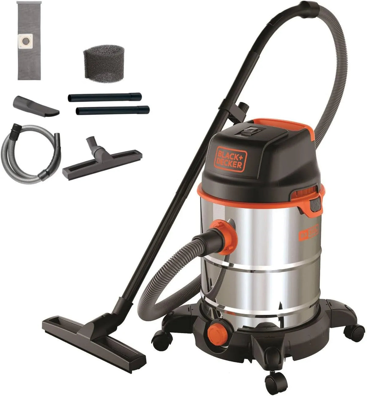 Black+Decker Nass-/Trockensauger BXVC30XDE, Fassungsvermögen 30 Liter, Leistung 1600 W