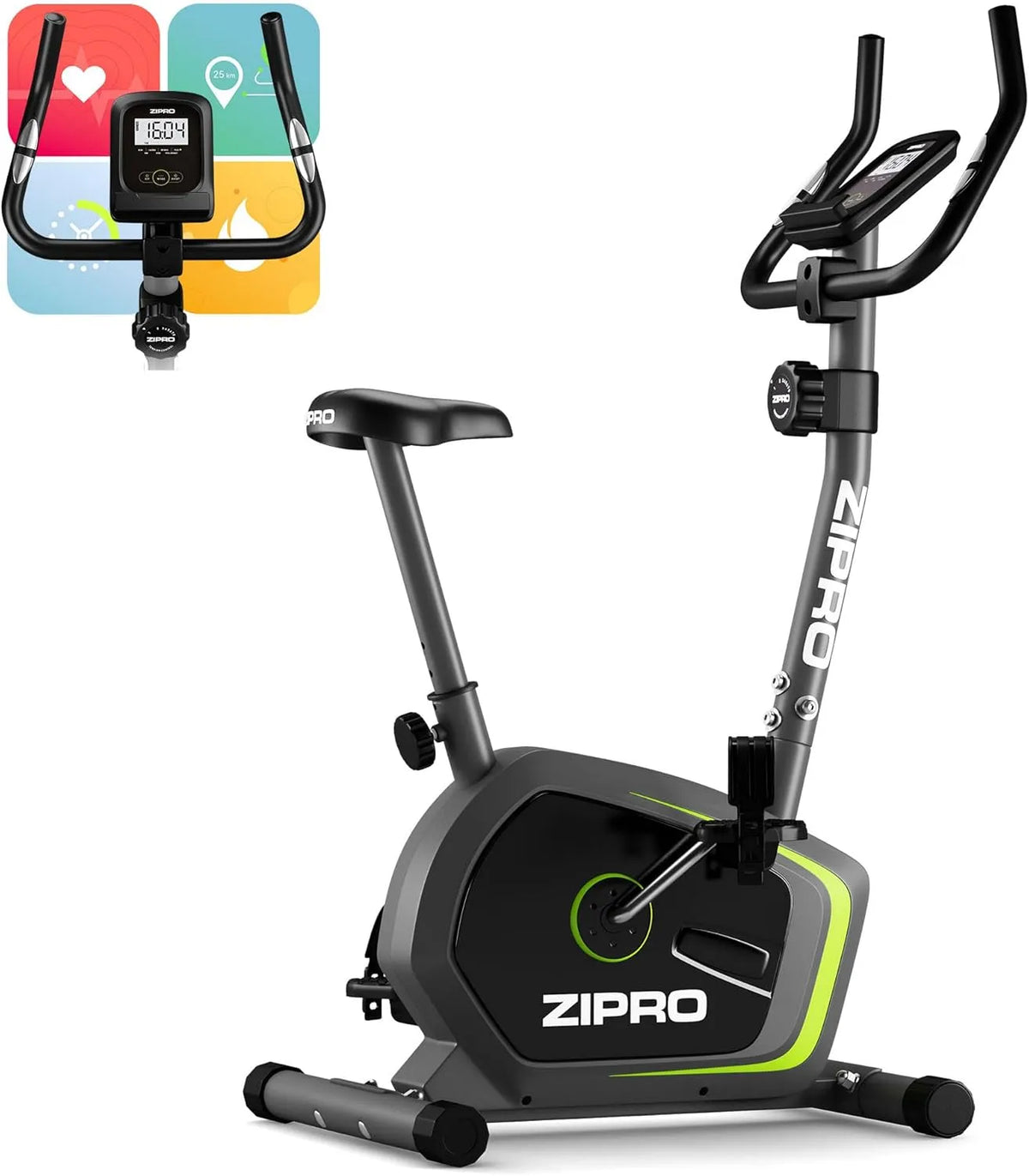 Fahrrad Zipro Heimtrainer, Ergometer bis 120kg, Drift, Ergometer Fitnessbikes, Magnetisches Fahrradtrainer, Indoor Bike, Trainingsfahrrad für zuhause