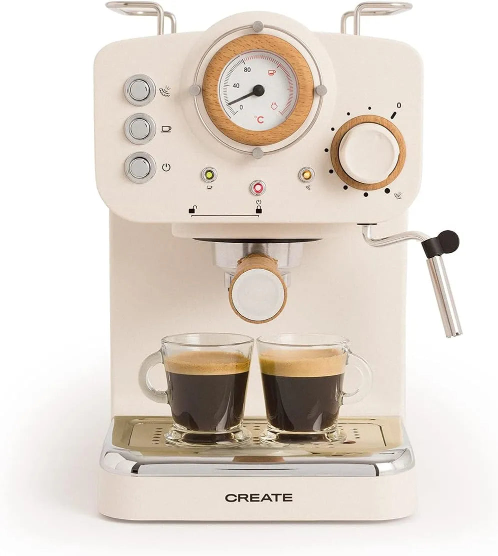 Espressomaschine, mit einer 15 bar Druckpumpe und 1100W, 55 mm. ESE- Pads, Fassungsvermögen 1,25L Wasserbehälter, CREATE, Halbautomatisch