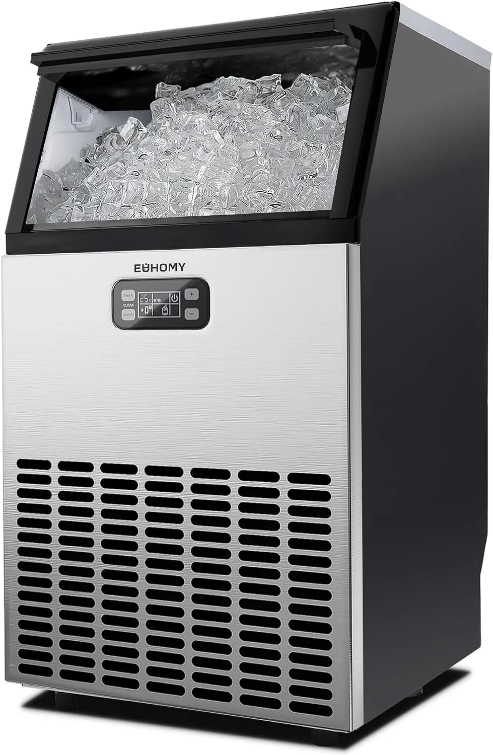 Eismaschine kg/24, Gewicht 45 kg, EUHOMY Gewerbliche Eiswürfelmaschine, Modell kg, freistehende mit Timer, ideal für Bars