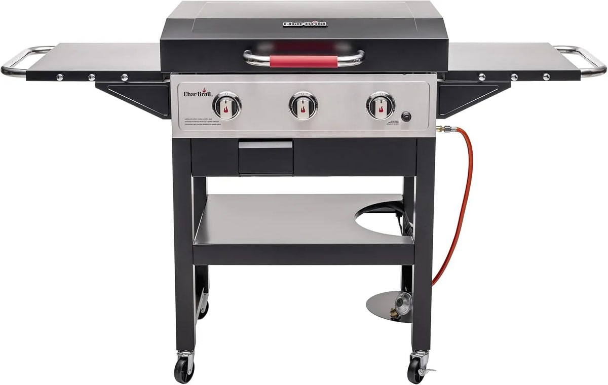Char-Broil Gasgrill 3400, Plancha Griddle, Gusseisen-Grillplatte 48 x 68 cm, 165.1 cm x 71.12 cm x 99.57 cm, Elektronische Zündung