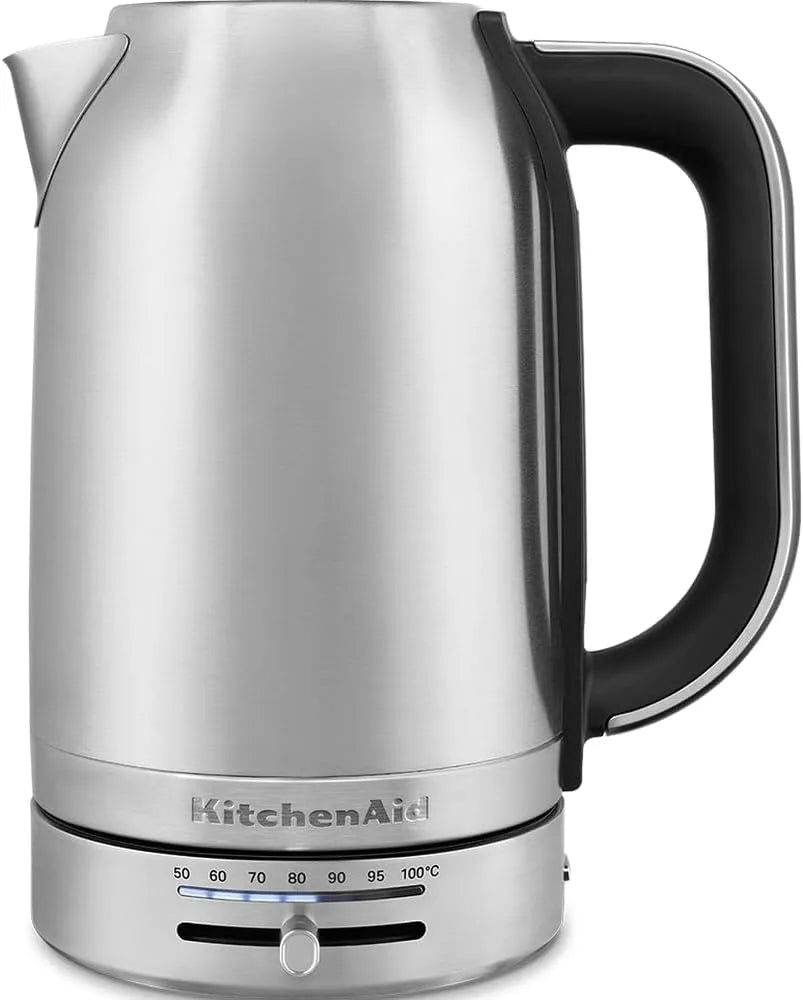 KitchenAid Wasserkocher, mit Temperatureinstellung von 50 bis 100°C, Teekocher mit Temperaturanzeige und Kalkfilter 1,7L, Electrisch 2400 Watt