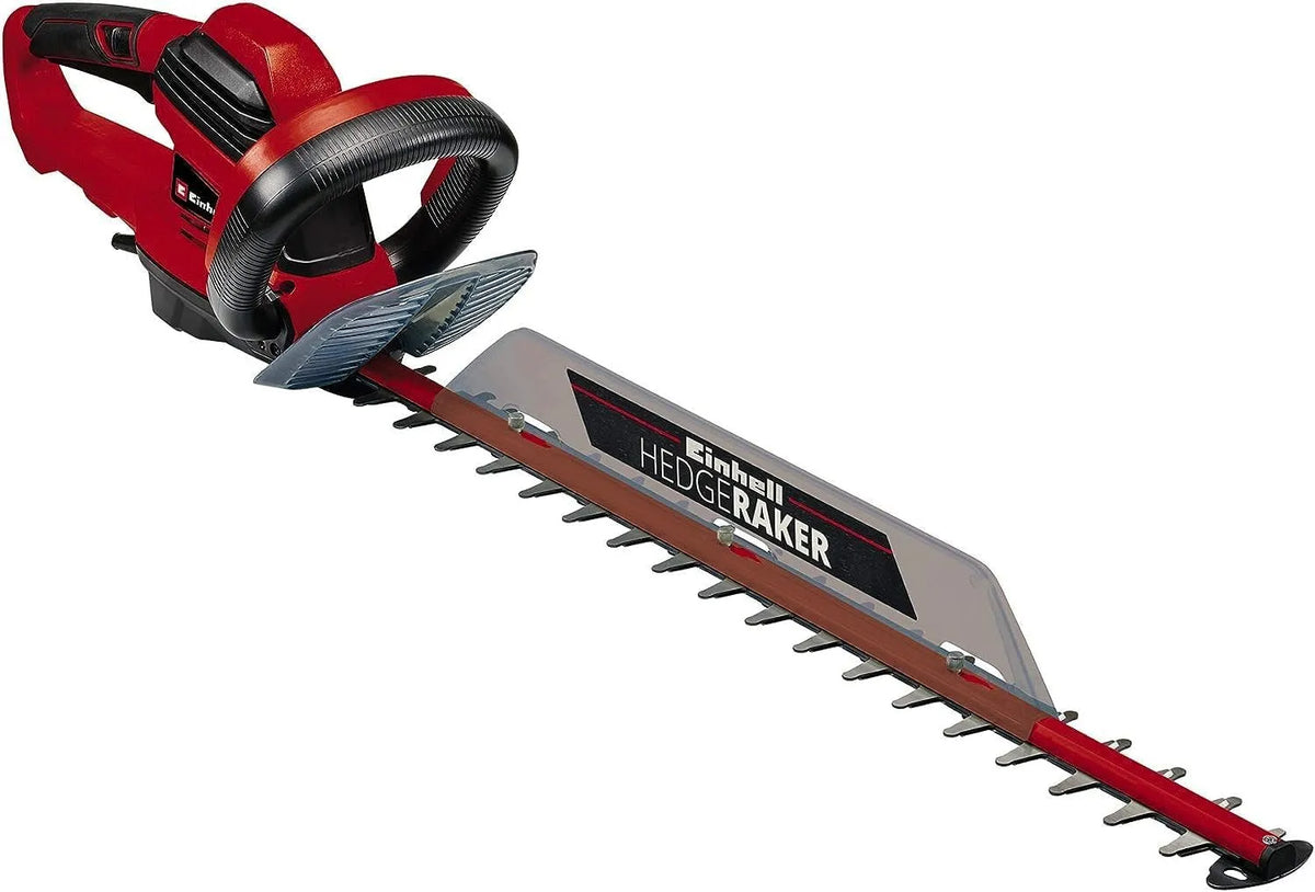 Einhell Heckenschere GE-EH 7067, Metallgetriebe, Elektro, 700 W, Messer aus lasergeschnittenem u. diamantgeschliffenem Stahl, inklusive. Köcher