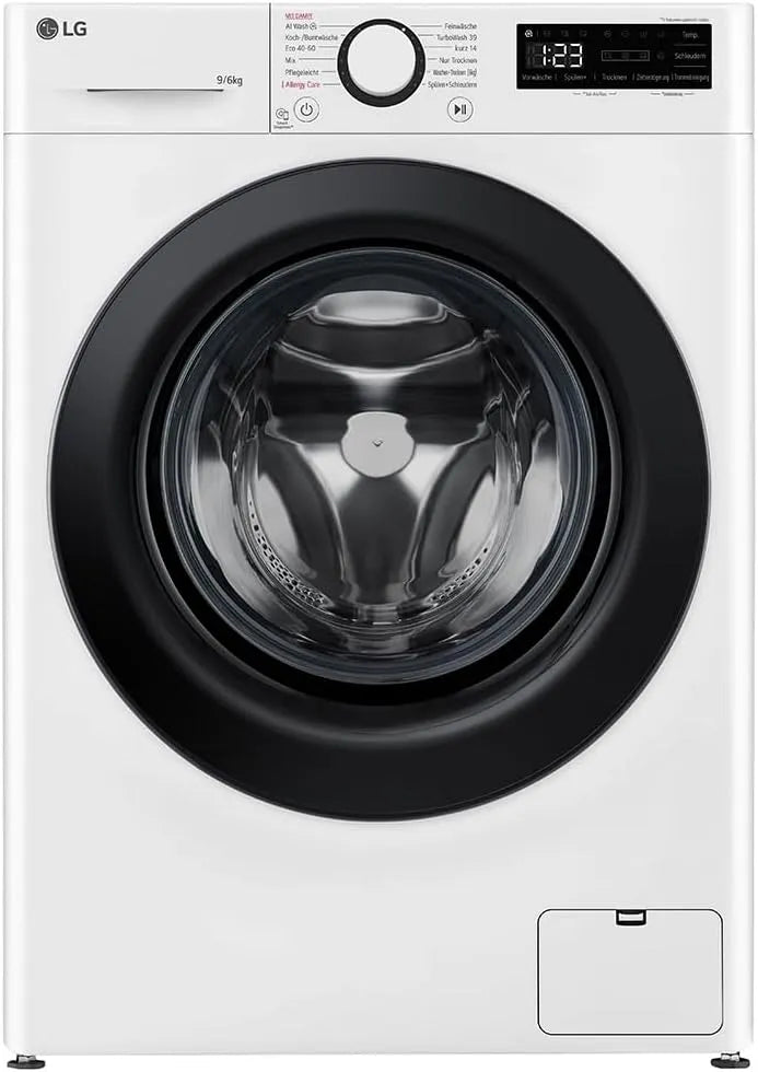 LG Waschtrockner W4WR42966, Maße 62 x 60 x 85 cm, Energieklasse A, AI Direct Drive, Weiß, Frontbeladung 9-6 kg, TurboWash 360, Sicherheitsglastür