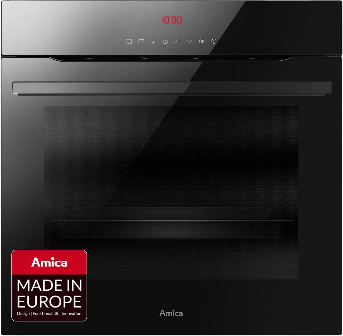Amica Backofen, mit 2-fach Teleskopauszug 19 Automatik-Programmen SoftOpen Tür Heißluft, Pyrolyse, mit Ringheizkörper OpenUp Türöffnung
