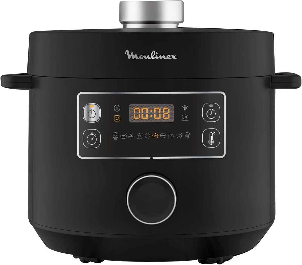 Moulinex Modell, Leistung 1090 W CE7548, Epic Turbo Cuisine Elektrischer Schnellkochtopf, 10 Automatikprogramme, in Schwarz, Dampfgarkorb