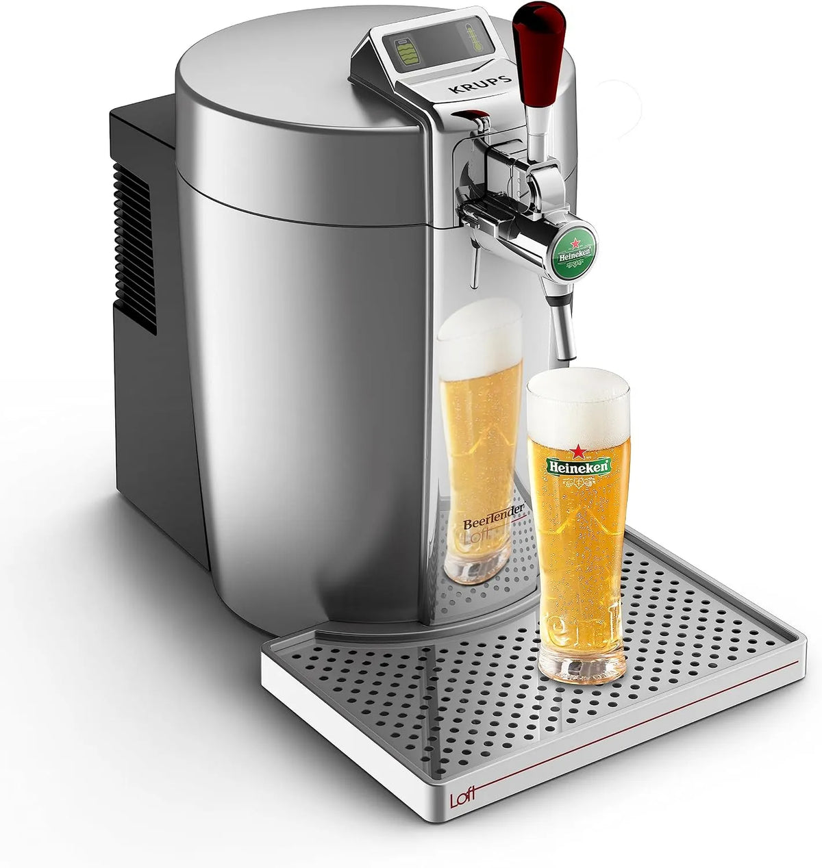 Krups Modell, Beertender Loft Edition Bierzapfgerät VB700E00, Chrom, Silber