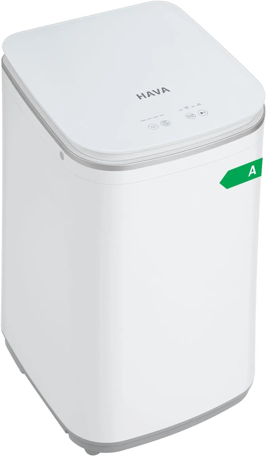 Waschmaschine HAVA Mini, Vollautomatisch mit 8 Programmen, Platzsparend für Wohnungen, Gewicht 3 kg Fassungsvermögen Kleine & Schleuder