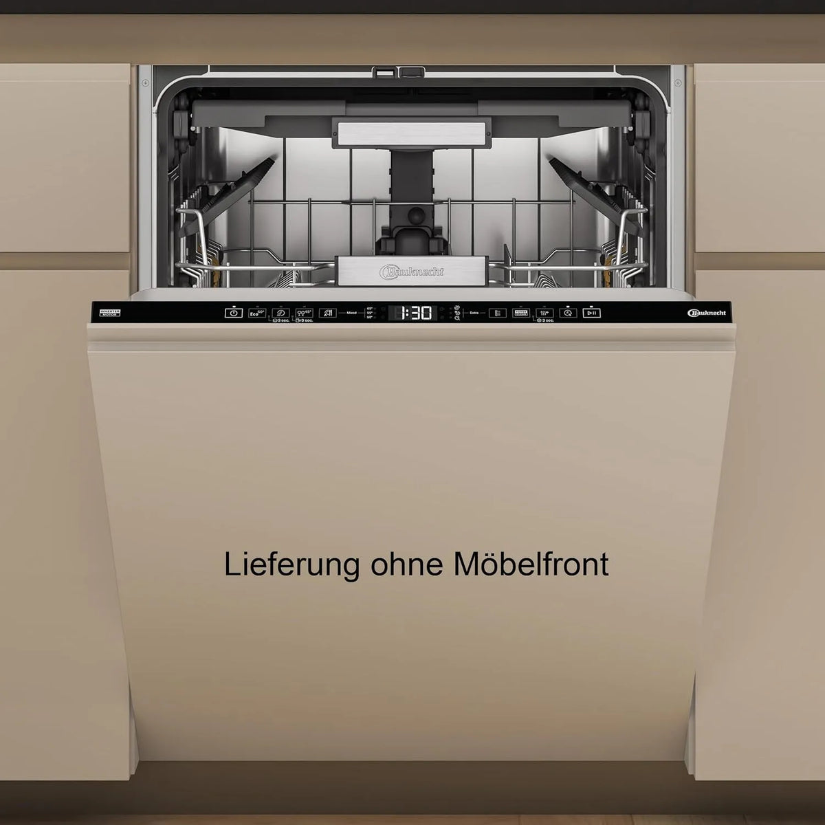 Bauknecht Geschirrspüler B7I HT58 CM/15, Breite 60 CM, 15 Maßgedecke, TC Vollintegrierbarer, PowerClean Pro-Effektive Hochdruckdüsen