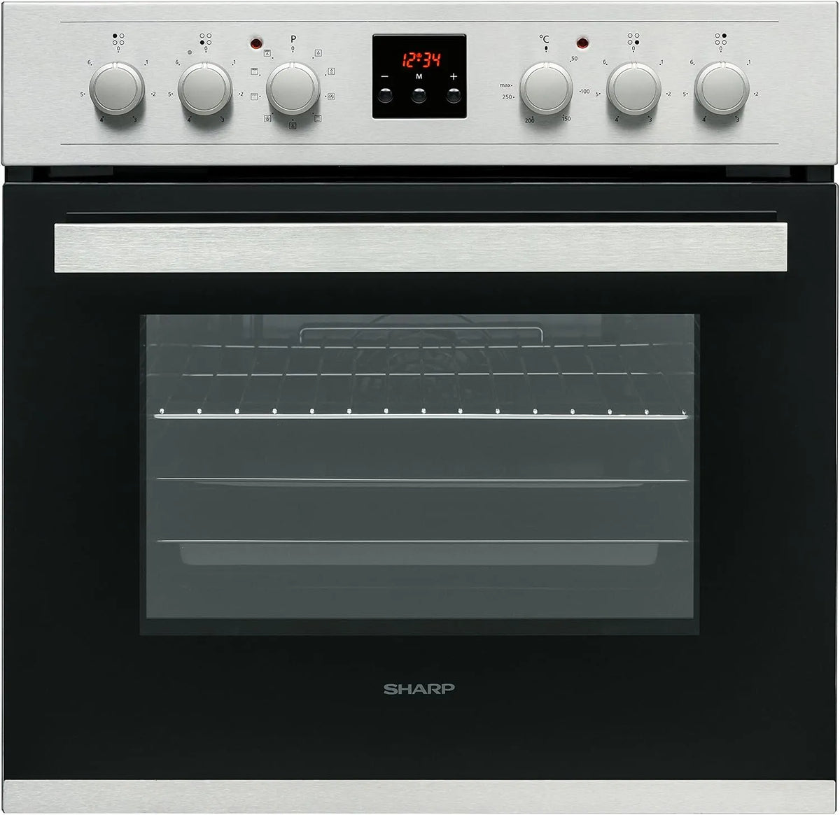 Sharp Kochfeld 10695818, Breite 57.5 cm, Herd -Kombination, Edelstahl, Elektronische Bedienung, in Schwarz