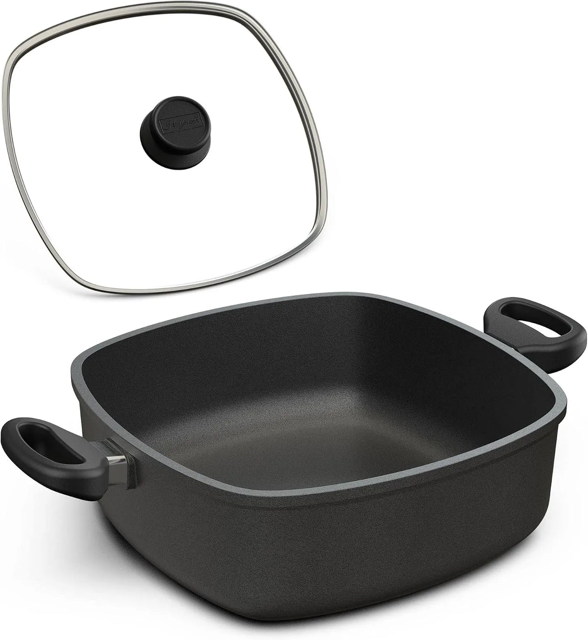 Backofen, mit Glasdeckel Bräter Schmorpfanne Induktionsgeeignet Backofengeeignet