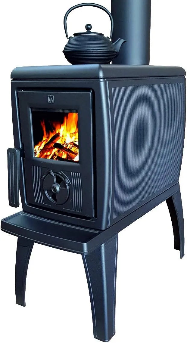 Kaminofen, Leistung 8,9kW, EEK A+ Gusskaminofen Plamen Trenk mit Herdplatte