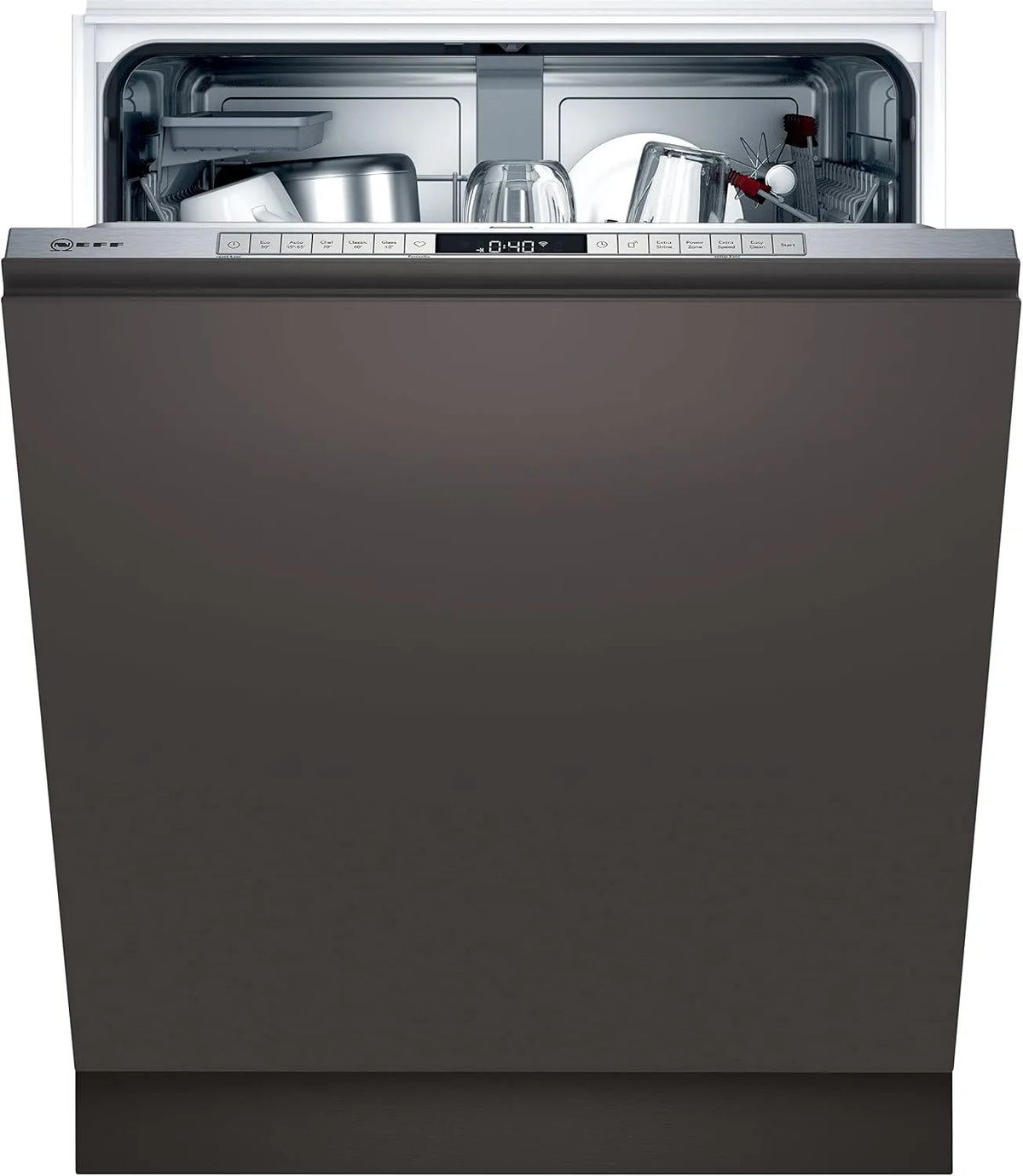 Neff Geschirrspüler S155YAX01E Chef70, Breite 60 cm, N 70, Vollintegrierte Spülmaschine mit ckkorb, InfoLight, Zeolith Trocknen, Favorit, HomeConnect