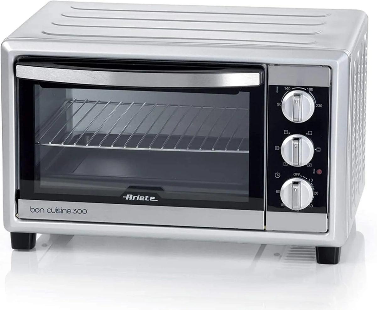 Ariete 985 Elektrischer Umluftofen, Fassungsvermögen 30 Liter, maximale Temperatur 230 °, 6 Kochpositionen, Doppelverglasung, Bon Cuisine 300
