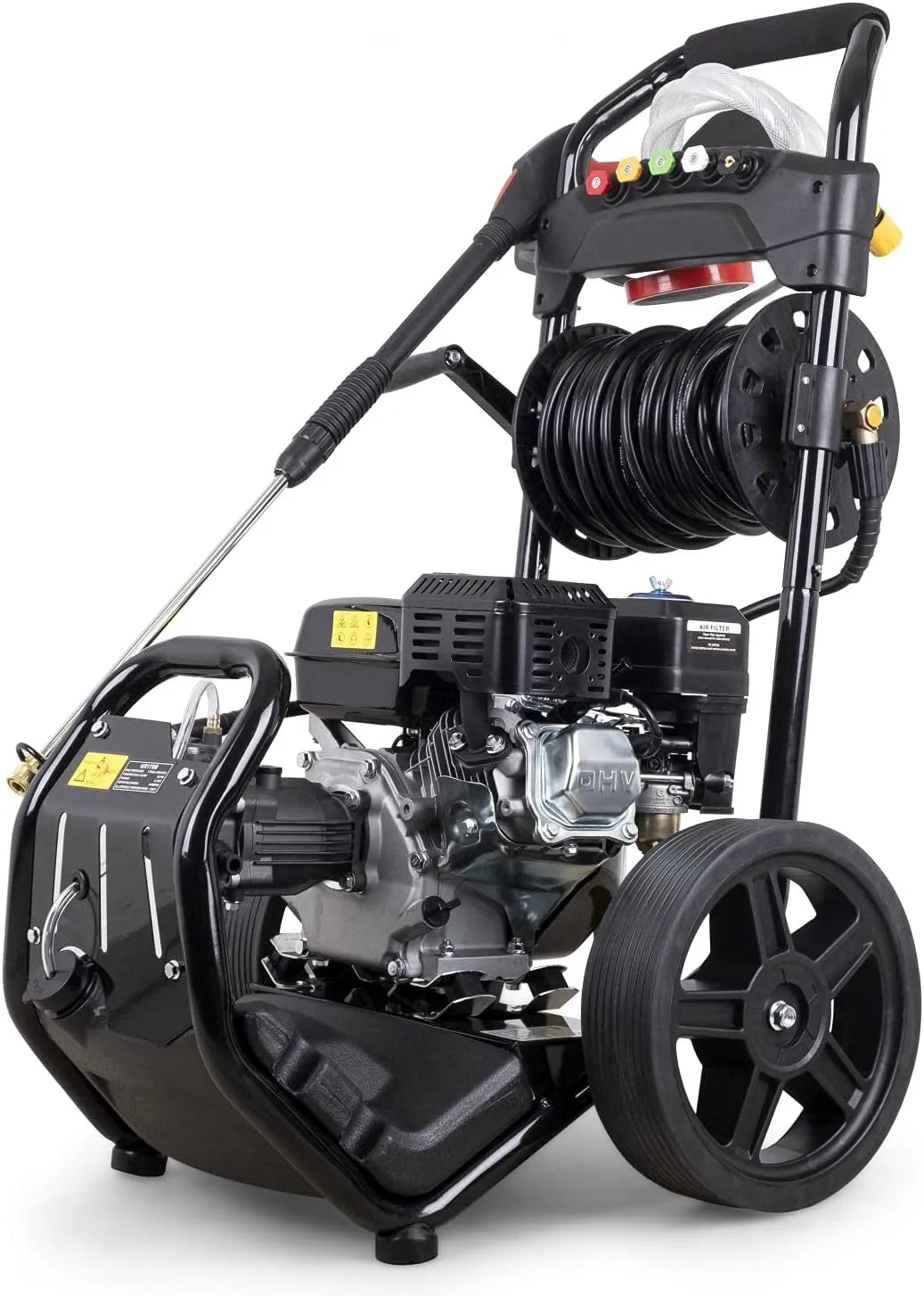 Hochdruckreiniger DT-KR170D Benzin, mit 7 PS Motor, 170 bar Arbeitsdruck, 5 Arbeitsdüsen, inklusive. 12 Meter Hochdruckschlauch, selbstansaugend