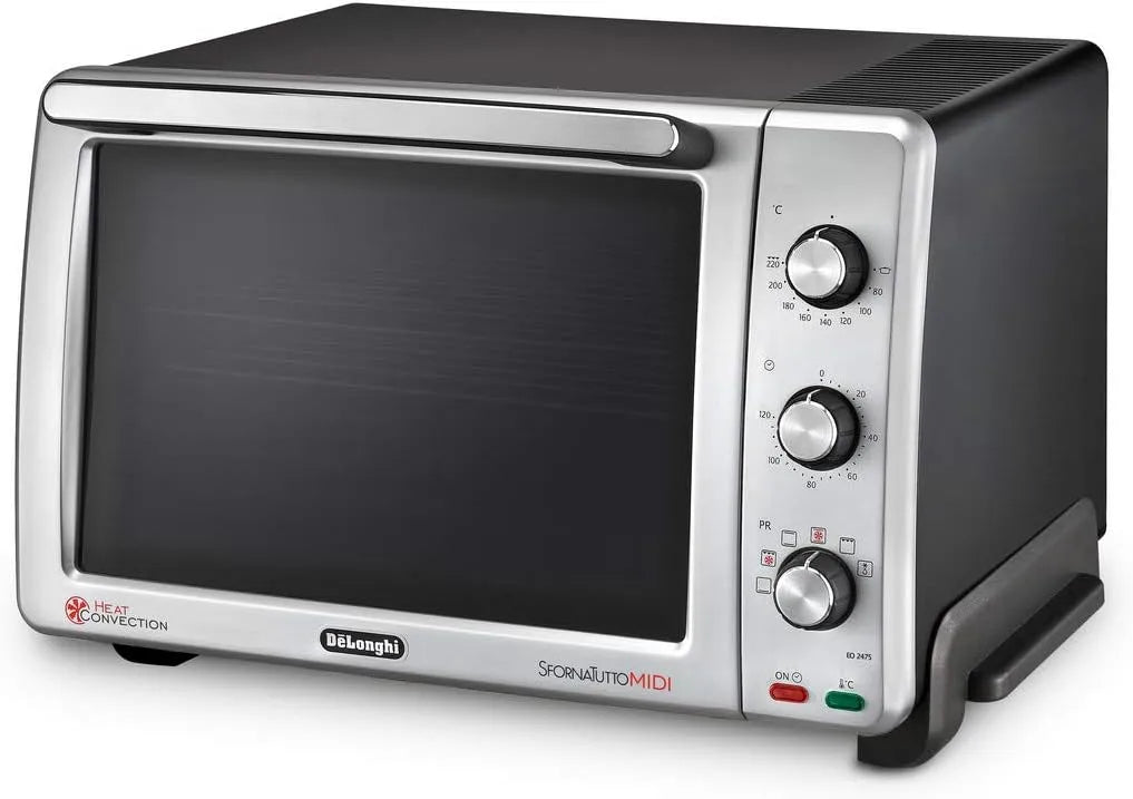 De'Longhi Backofen EO 24752, Elektrischer Ofen mit 7 Kochfunktionen inklusive. Gitterrost und Backblech, Kompaktbackofen