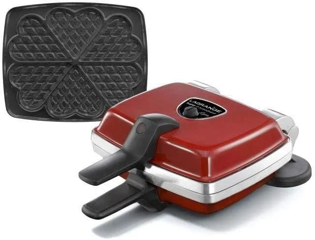 Waffeleisen 1 Set Platten Modell Super2 039512 LAGRANGE, Makel Herz, Reversibel auf Sockel, multifunktional, Made in Frankreich, abnehmbare Platten