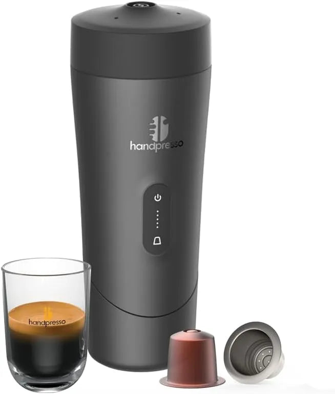 Kaffeemaschine, Reisekaffeemaschine akkubetrieben, für Auto, tragbar für unterwegs, Espresso & Lungo, Handpresso Auto, USB-C, Van und Camping
