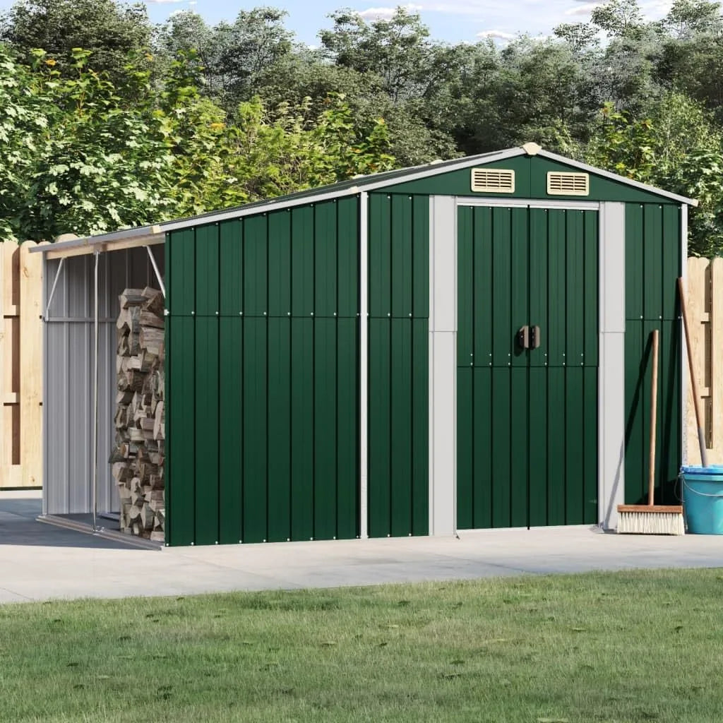 Gerätehaus SECOLI, mit Schrägdach Metallunterstand Fahrradgarage Metall Unterstand Wetterfest