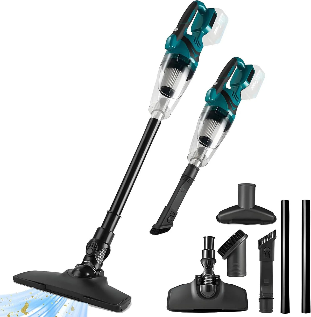 Makita Staubsauger, Akku für Akku 18V, Starke 10000Pa Kabellos Handstaubsauger Akku, mit LED Beleuchtung und Groß 750mL Staubbehälter für Auto, Haus
