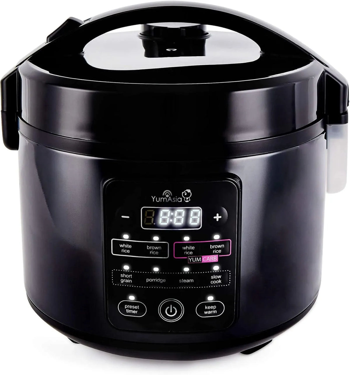 Modell Kumo YumCarb Reiskocher mit Keramikschale und fortschrittlicher Fuzzy-Logik 220-240V Yum Asia, 5,5 Tassen, Fassungsvermögen 1 Liter, EU