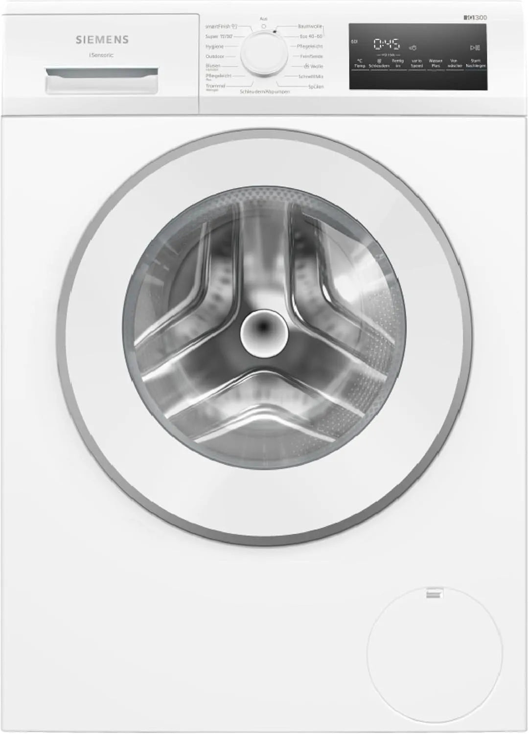 Siemens Waschmaschine WM14N22A iQ300 1400, max. UpM, saubere Wäsche in weniger Zeit, Frontbeladung, für weniger Falten, weiß, Gewicht 9 kg