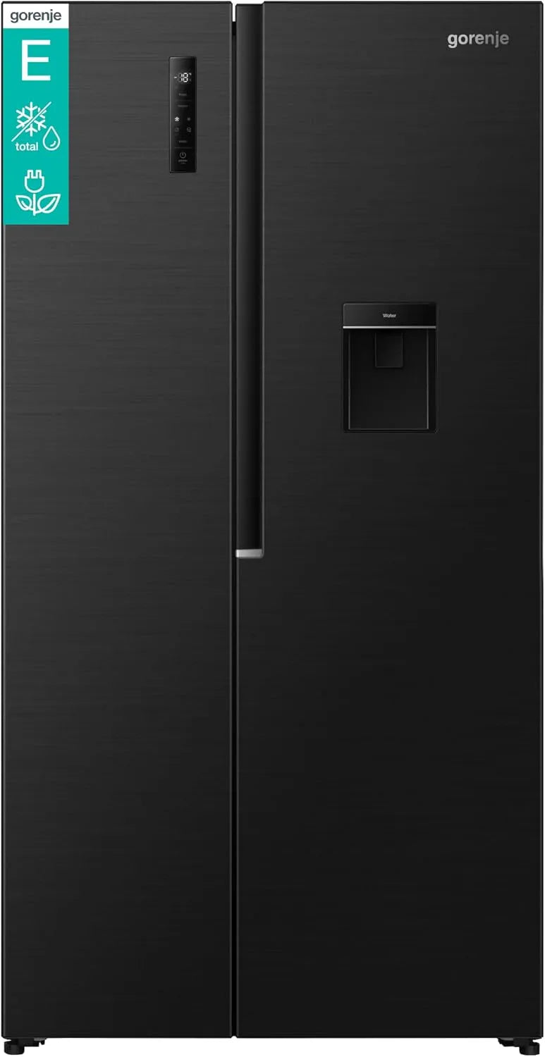 Gorenje Kühl-Gefrierkombination NRS917E41BXWD, Fassungsvermögen 541L, Multiflow 360°, in freistehender Ausführung, Wasserspender, SuperCool, BxHxT