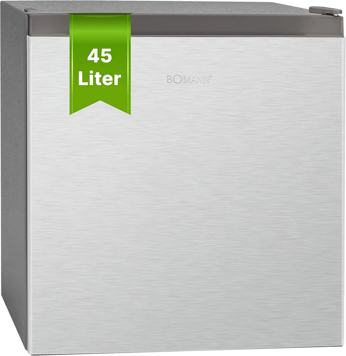 Bomann Kühlschrank KB 7245, Mini 45L mit Gefrierfach, leise Kühlbox klein für Küche Büro Camping und Gaming, klein Türanschlag wechselbar