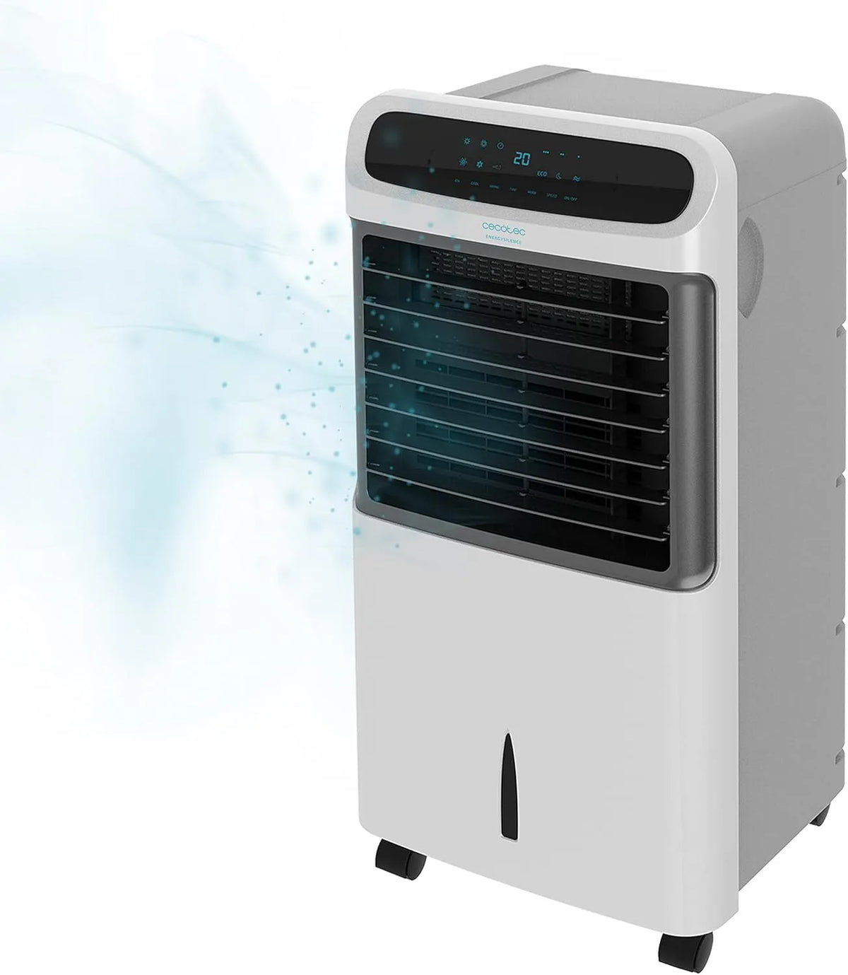 Cecotec Ventilator, Fassungsvermögen 12 L, 3 Geschwindigkeitsstufen, Ionisator und, LCD-Bildschirm, 3-in-1: Kühlen, Luftstrom 500 m3/h, Fernbedienung