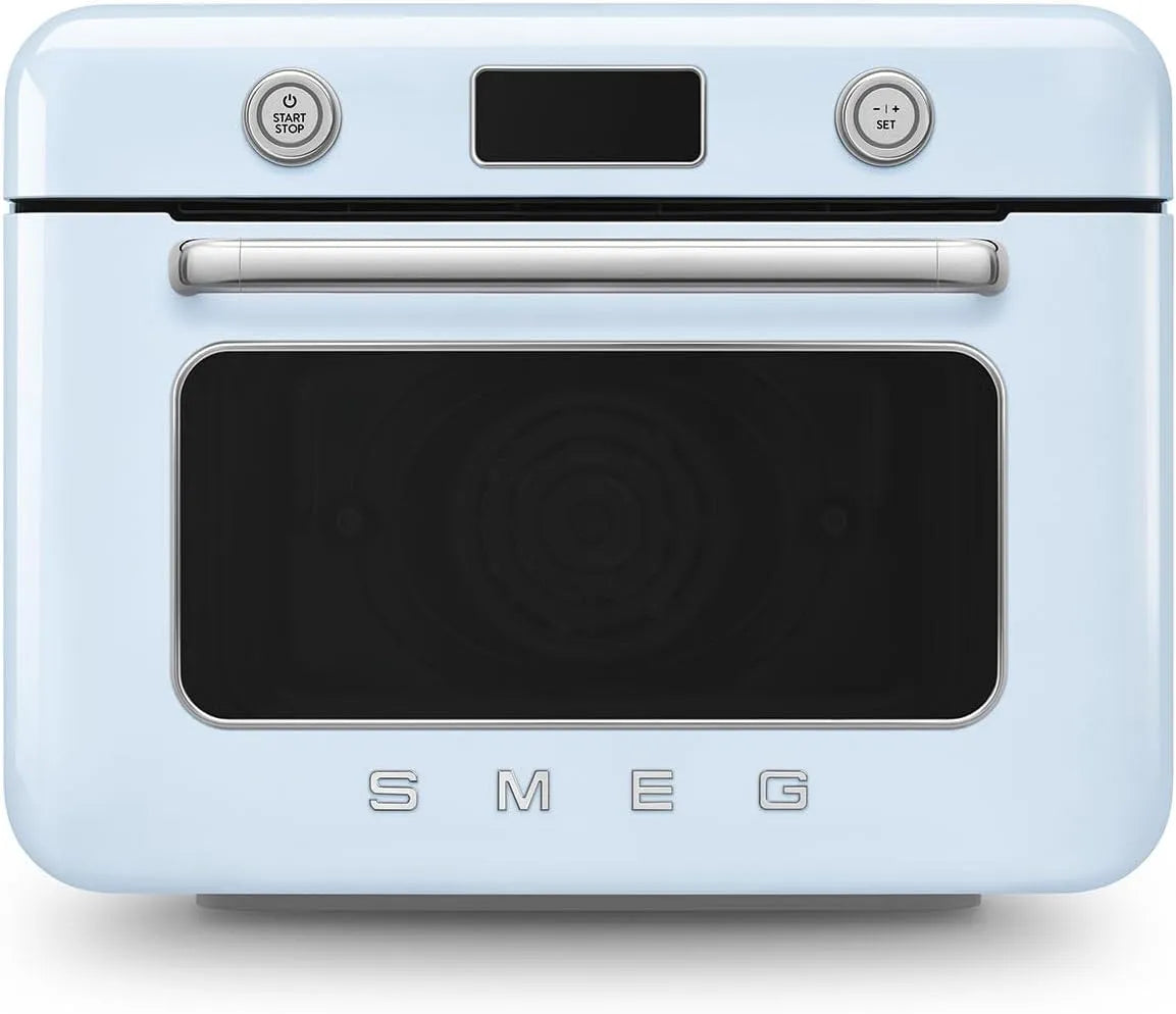Smeg Backofen COF01PBEU, 10 Kochfunktionen, Dampf-Kombibackofen, Dampfgaren, Pastellblau, 1800 W Leistung, 33 automatische Rezepte, abnehmbarer Tank