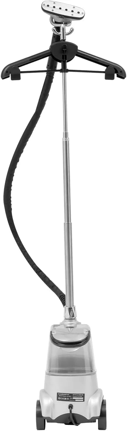 Dampfglätter Stand, 42g/Min, Leistung 2200W, 3 Dampfstufen, Einsatzbereit in 60 Sek, Fassungsvermögen 3 Liter, Min Dampfleistung, Vertikaler, Silber