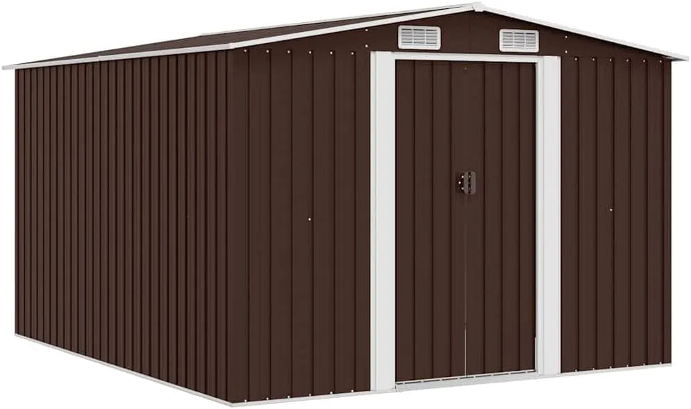 VidaXL Gerätehaus, 257x298x178cm Metall Geräteschuppen Schuppen Gartenhaus