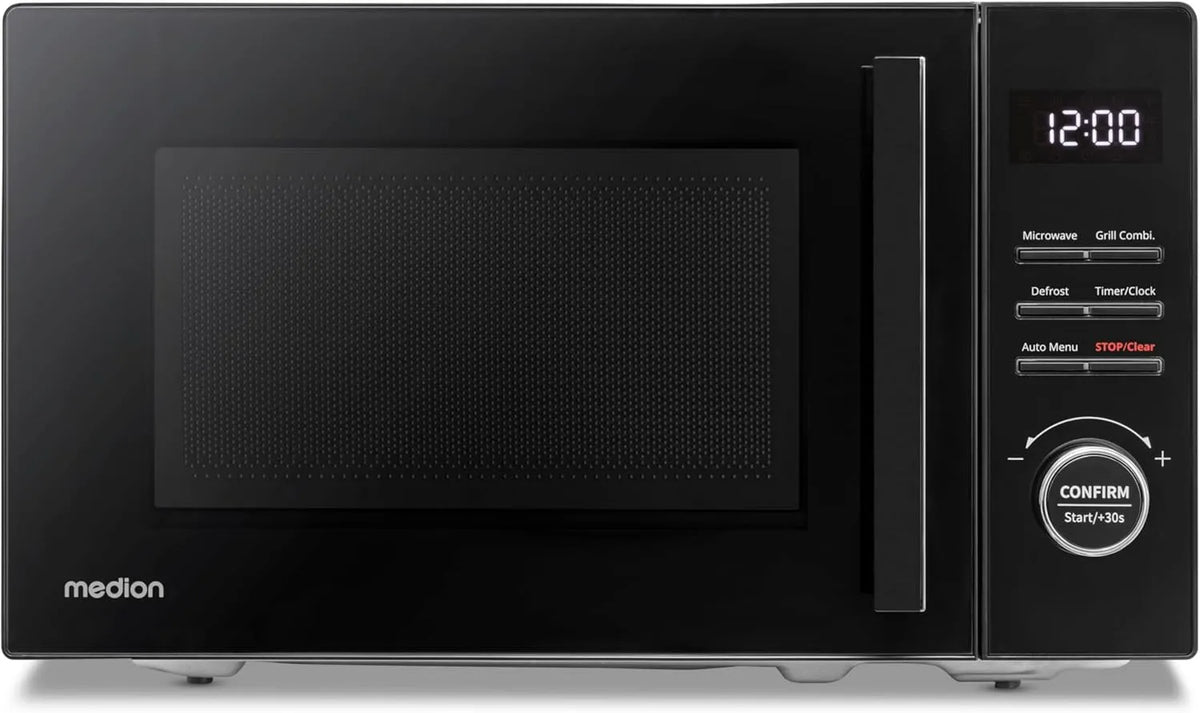 Mikrowelle MD12021 MEDION, 800 Watt, 8 Automatik-Programme inklusive. Auftaufunktion, Fassungsvermögen 20 Liter, Fassungsvermögen 5 Leistungsstufen