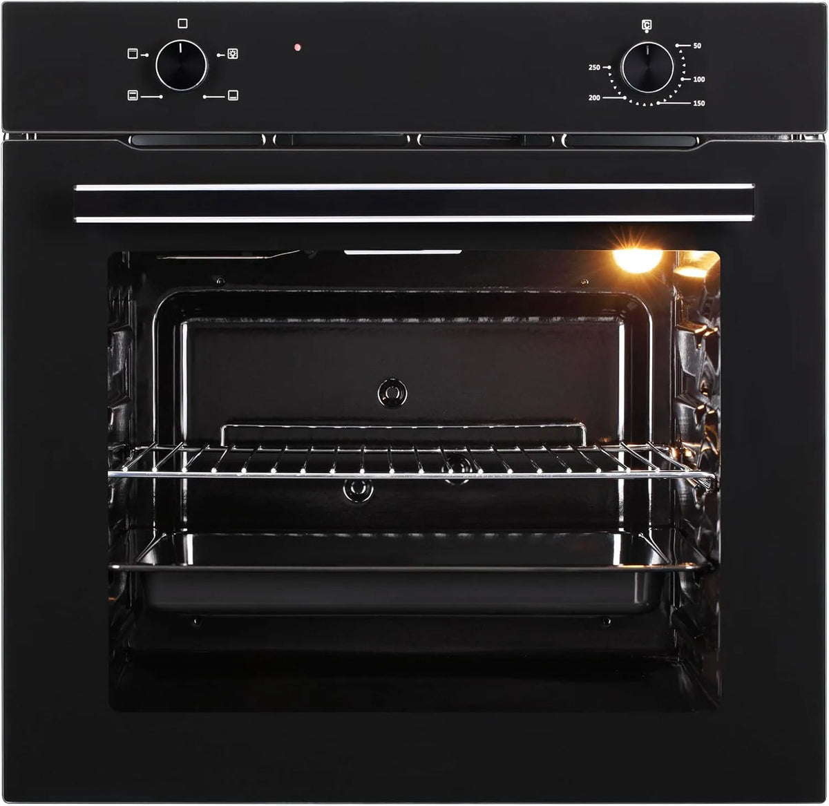 Backofen 75L-RK K&H Einbau, Breite 60 cm, Fassungsvermögen 75 l Volumen, Wärmeschutzverglasung, Autark, Knebelbedienung, Energieeffizienzklasse A