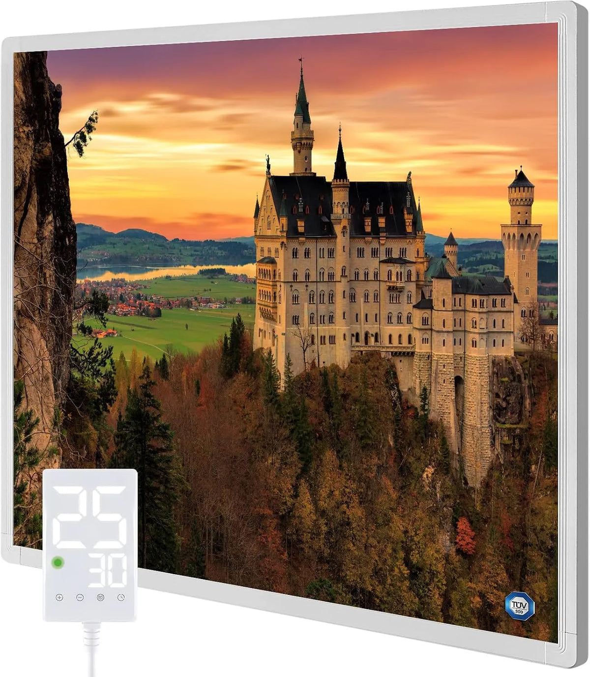360W Infrarotheizung Bild, 1-3 Min auf Betriebstemperatur bis 120 Grad, Büro, Badezimmer, Schloss, Leistung 360W, Geeignet für Schlafzimmer, Küche