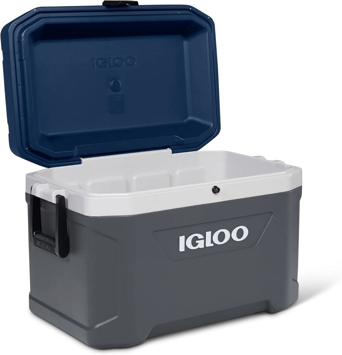 Kühlbox, Igloo Maxcold 54 Passiv, hochwertig Thermobox 51 Liter, Isolierbehälter für Camping und Freizeit, Farbe Grau