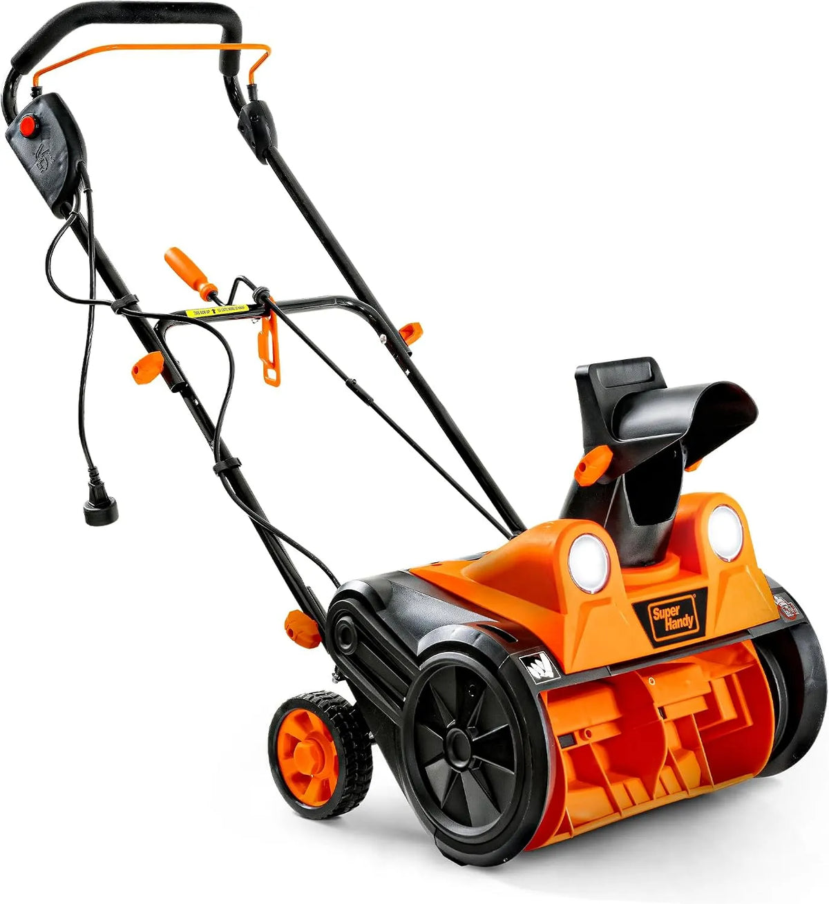 Schneefräse SuperHandy Elektrische, 7 m Wurfweite, 46×25 cm Räumbreite, Gewicht 320 kg, Min Kapazität, mit Kabel, LED-Scheinwerfer, Gehwege und Höfe
