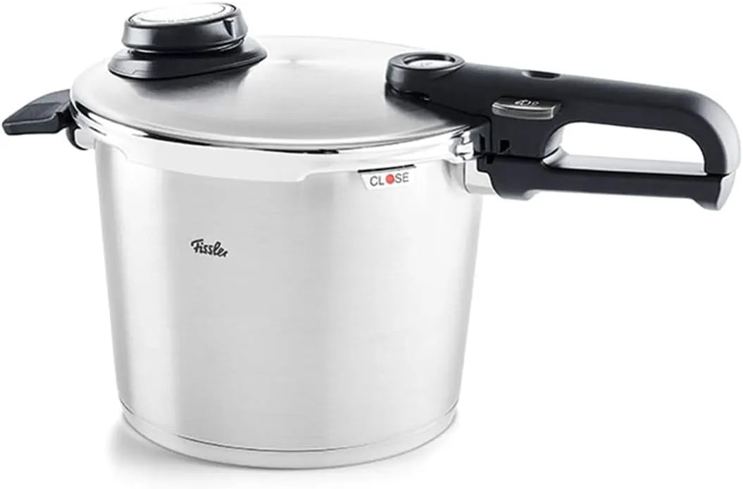 Fissler Vitavit, Fassungsvermögen 6 L, Ø 22 cm, Edelstahl-Dampfkochtopf,4-Garstufen, Schnellkochtopf, inklusive. Einsatz, Made in Germany, Induktion